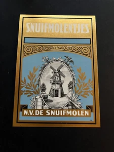 Vintage label tobacco cigar cigars Snuifmolentjes N.V. DE snuifmolen #201 - Picture 1 of 4