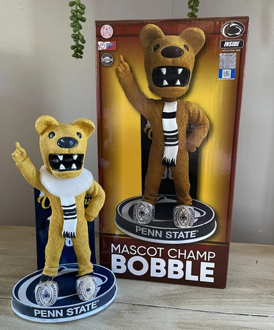 PENN STATE NITTANY LIONS Football 2x National Champs Mascot Bobblehead NIB! Cover