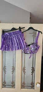 Dolls Kill VIOLET CHASING STARLIGHT VINYL SKIRT And Top Small Uk 8 - Picture 1 of 7