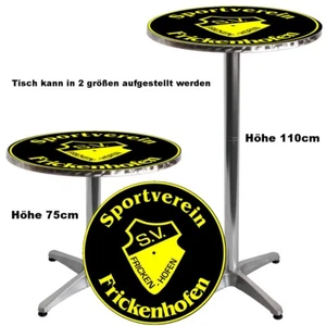 Stehtisch Werbetisch individuell mit Logo und Text für Vereine - Bild 1 von 2