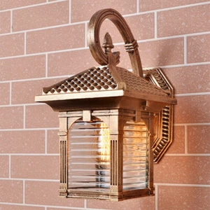 Vintage Wall Lights Outdoor Wall Lamp Glass Hallway Lighting Garden Wall Sconce - Picture 1 of 11