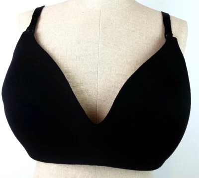 Sujetador de lactancia Motherhood Intimates de nailon negro sin cables talla 40 D (35) Foto 1 de 4