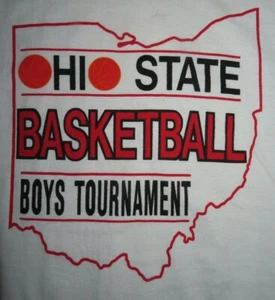 Vintage 80's Champion Label - OHIO STATE BASKETBALL Boys TOURNAMENT (LG) T-Shirt - Picture 1 of 5