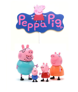 Peppa Pig Wutz Familie 4x Figuren Geburtstag Torten Deko Mädchen Topper Birthday