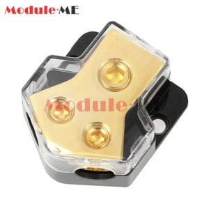 Car Audio Power Amplifier Splitter 1*0GA In 2*4GA Out 2-Way Distribution Block - Picture 1 of 10