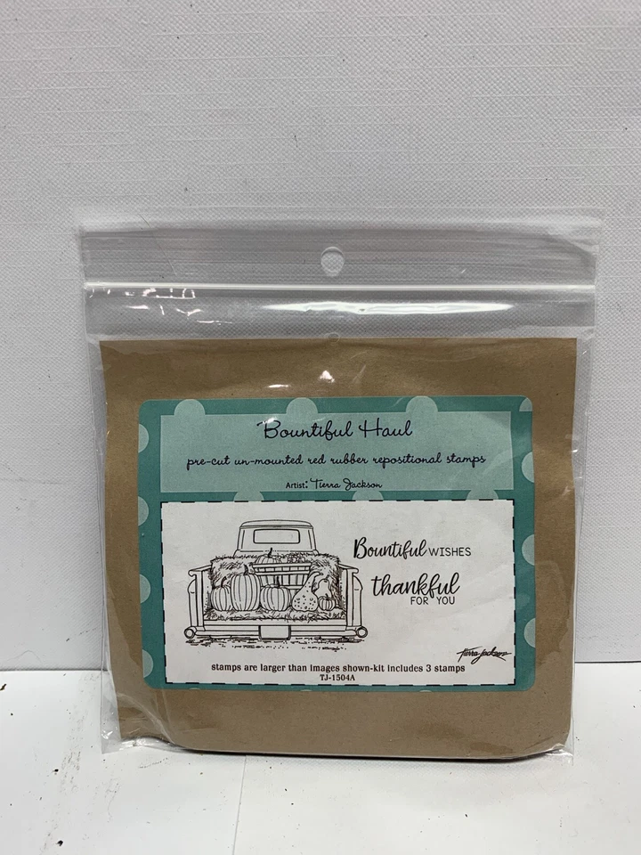 NEW Unity Stamp Company Bountiful Haul Stamp Set Farming Thankful Pumpkin Hay ￼ - Image 1 of 2