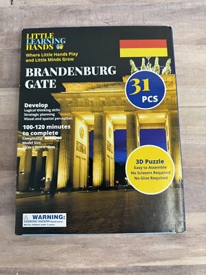 3D Puzzle Brandenburg Gate Germany Little Learning Hands 31 Pieces Children NEW - Image 1 of 4