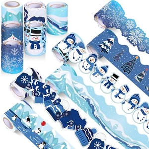 6 Rolls Christmas Classroom Border Decoration for Bulletin Board Office Party - Picture 1 of 7