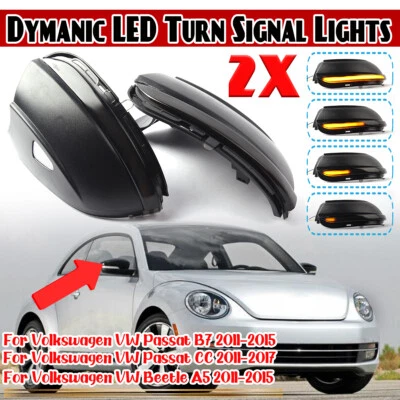 PER  SCIROCCO PASSAT B7 CC FRECCE LATERALI PROGRESSIVE DINAMICHE A LED - Immagine 1 di 4