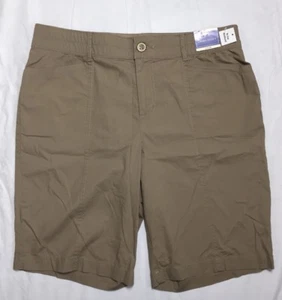 Laura Scott Poplin Shorts Women's Size 10 Taupe No Gap Waistband NWT - Picture 1 of 7