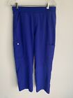 S Figs Technical Scrub Pants Cargo Pockets Blue Unisex Small Axim Style T2001