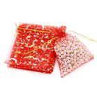 100Pieces/set Moon Stars Drawstring Organza Present Bags Drawstring Candy Pouch