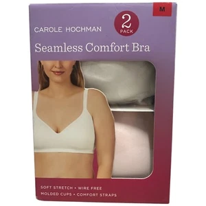 Carole Hochman Ladies' Seamless Comfort Bralette Bra 2-Pack Size M - Picture 1 of 1