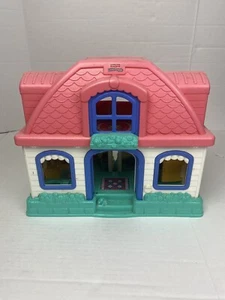 Fisher Price Little People Dollhouse Sweet Sounds Folding Play Pretend Pink - Picture 1 of 8