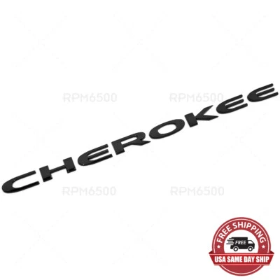 14-21 Jeep Cherokee Nameplate Emblem Badge Left or Right Front Door Mopar Black Foto 1 de 4