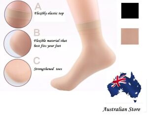 Ladies Women Nylon Elastic Short Ankle Sheer Stockings Silk Short Socks BULK 