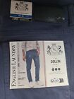 New English Laundry Mens The Collin Pants Stretch Cotton in College blue 36 x 32
