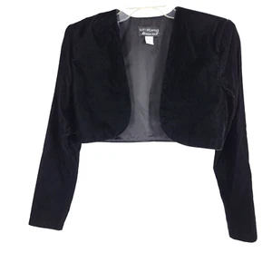 VTG SCOTT MCCLINTOCK Velvet Bolero Crop Shrug Small whimsigoth fairy grunge - Picture 1 of 4