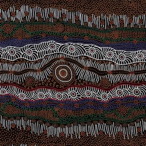 Gathering By The Creek braun australischer Quilt Nähstoff M&S TEXTILIEN - Bild 1 von 1