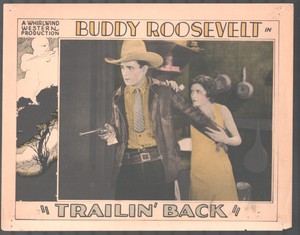 Trailin' Back 11"x14" Lobby Card Buddy Roosevelt Betty Baker Silent Era Western