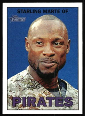 2016 Topps Heritage Starling Marte #140 Pittsburgh Pirates - Image 1 of 2