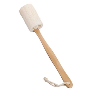Loofah Back Brush Natural Exfoliation Scrubber Shower Back Brush with Long Handl - Picture 1 of 12