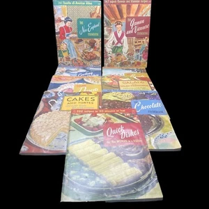 Lot Of 7 Vintage 1950's Culinary Arts Institute Cookbooks Elegant Creole Cakes - Picture 1 of 24