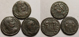 Lot genuine ancient Roman coins Constantine Soldiers Victory Constantius battle