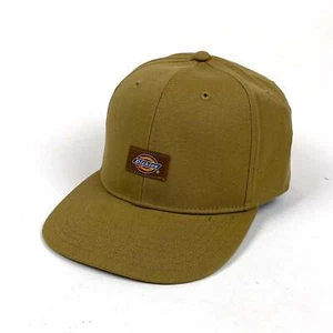 Dickies Classic Label Canvas Snapback 6 Panel Brown Duck - Picture 1 of 2