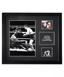 FRAMED BARRY McGUIGAN SIGNED BOXING PHOTO COA & PROOF WORLD CHAMPION  - Picture 1 of 2