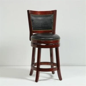 Boraam Bristol Counter Height Swivel Counter Stool in Cherry - Picture 1 of 4