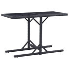 Tidyard Patio Dining Table Steel Rectangular  Table With Glass Tabletop, A2n6