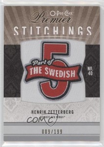2009-10 O-Pee-Chee Premier Stitchings /199 Henrik Zetterberg #PS-HZ