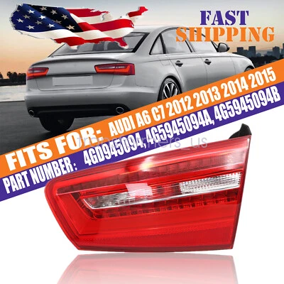 1× Right Inner Taillight Lamp Trunk LED For Audi A6 C7 Sedan Saloon 2012-2015 US - Image 1 of 4