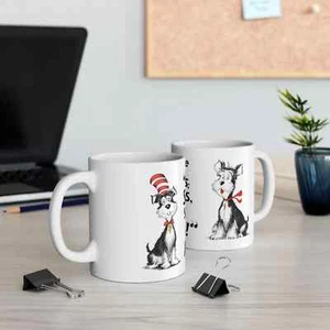Miniature Schnauzer on White Ceramic Mug Cup, Dog Lover Gift Coffee & Tea Fans - Picture 1 of 7