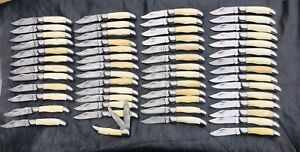 LOT OF 55 | B/S 1985 COLLECTIBLE GORGEOUS HAND MADE FOLDING KNIFE With Sheath