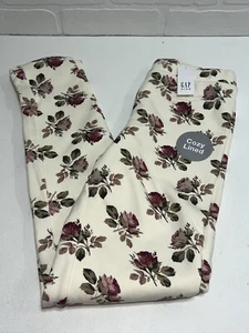 NWT! GAP Kids Sherpa-Lined Leggings White Floral Print Size XXL - Picture 1 of 8