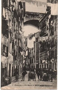 li 198- Anni 20 GENOVA -Via Madre di Dio e Ponte Carignano non VG- FP - Ed. CLF - Imagen 1 de 1
