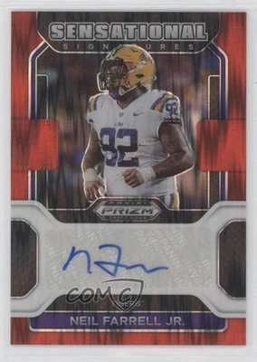 2023 Panini Chronicles Draft Picks Red Flash Prizm /5 Neil Farrell Jr Auto - Image 1 of 2