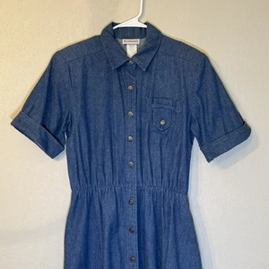 Tumbleweeds Denim Button Up Shirt Dress Size 14 Vintage - Picture 1 of 19