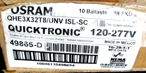 10 OSRAM Sylvania 3-Lamp T8 Ballast QHE 3X32T8 UNV ISL Instant Start Fluorescent - Picture 1 of 4