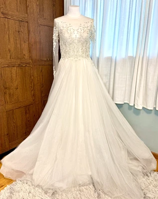 Enaura Bridal Couture ES754SP Emery Fairytale Wedding Dress Sparkle Tulle Beaded - Image 1 of 4