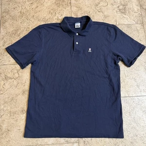 Psycho Bunny Herren Poloshirt Blau Größe 8 (XXL) Golf Freizeit - Bild 1 von 6