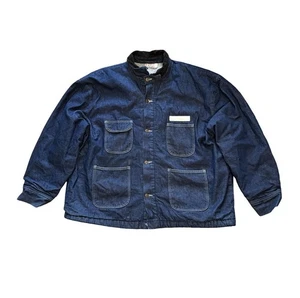 Vintage Bob Barker Prison Denim Work Chore Blanket Lined Jacket Size 4XL 58/60 - Picture 1 of 10