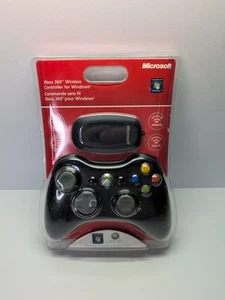 BRANDNEU/VERSIEGELT Xbox 360 Wireless Controller für Windows SCHWARZ OEM LESEN - Bild 1 von 13