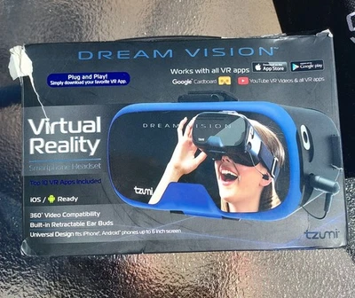 Auriculares retráctiles Dream Vision realidad virtual VR todos los teléfonos inteligentes aplicaciones Foto 1 de 4