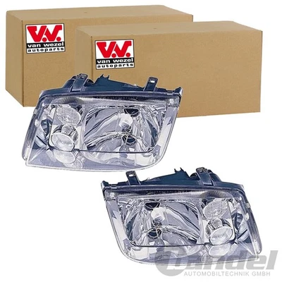 2x VAN WEZEL H4 SCHEINWERFER SET LINKS+RECHTS passend für VW BORA - Bild 1 von 4