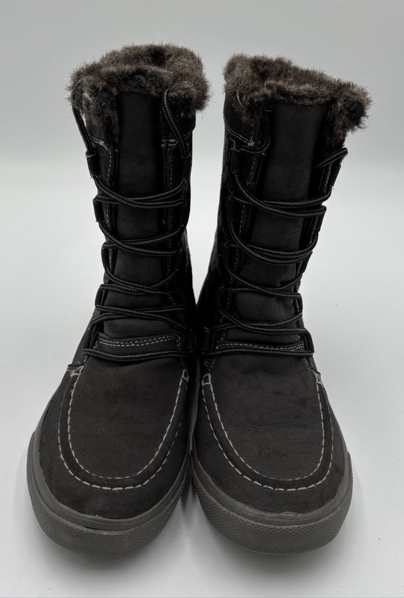 Botas De Cuero Roxy Brandi Con Cordones Negras