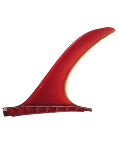 Red Translucent Wave Set Longboard Finne 9 1/2" - volle Länge 10 1/2" Bahne ? - Bild 1 von 12