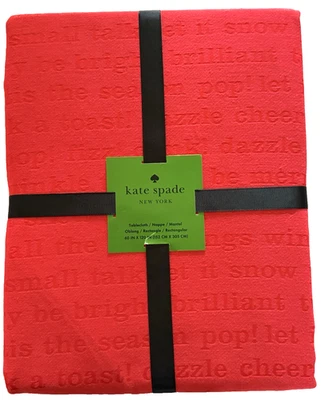 Kate Spade Tablecloth 60x120 Holiday Words All The Trimmings  - Image 1 of 4
